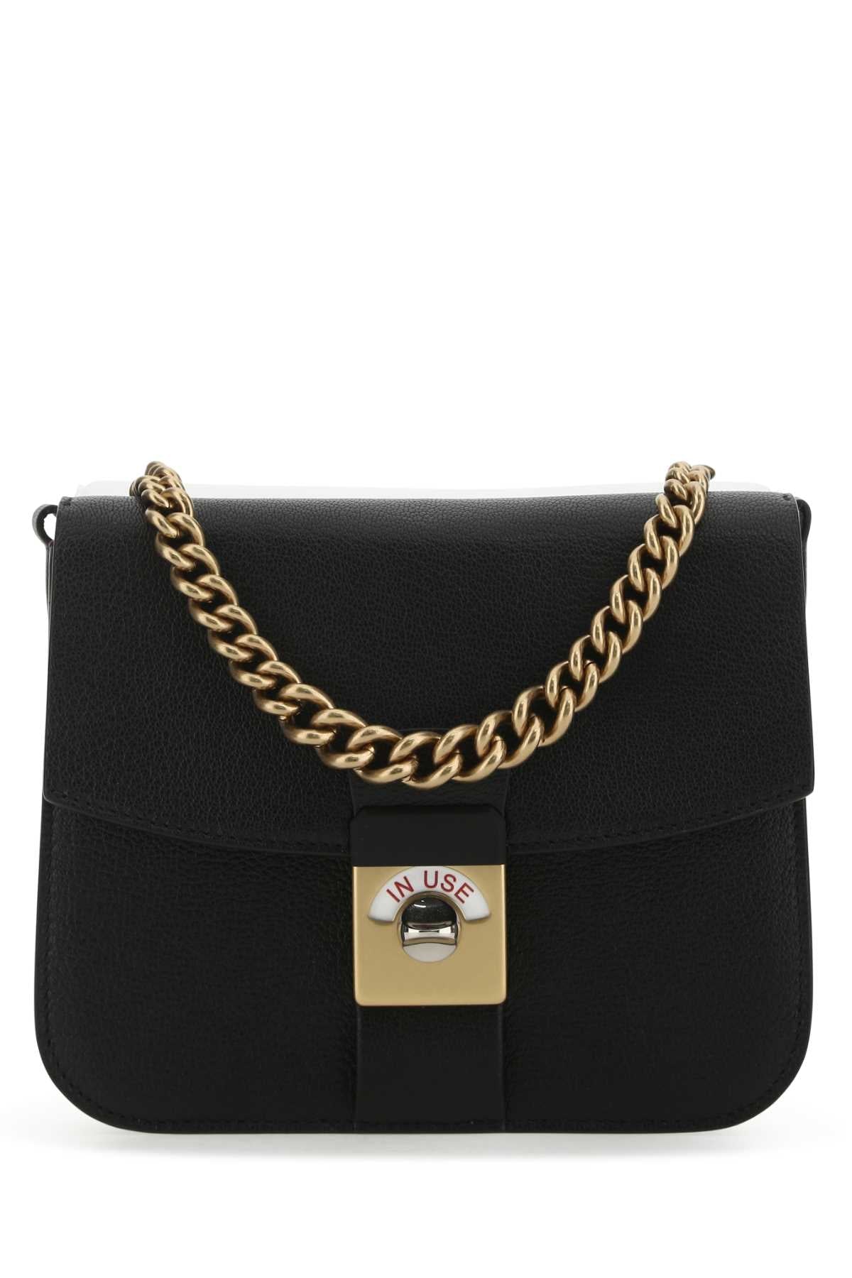 Maison Margiela Leather Chain-Strap Shoulder Bag — Black