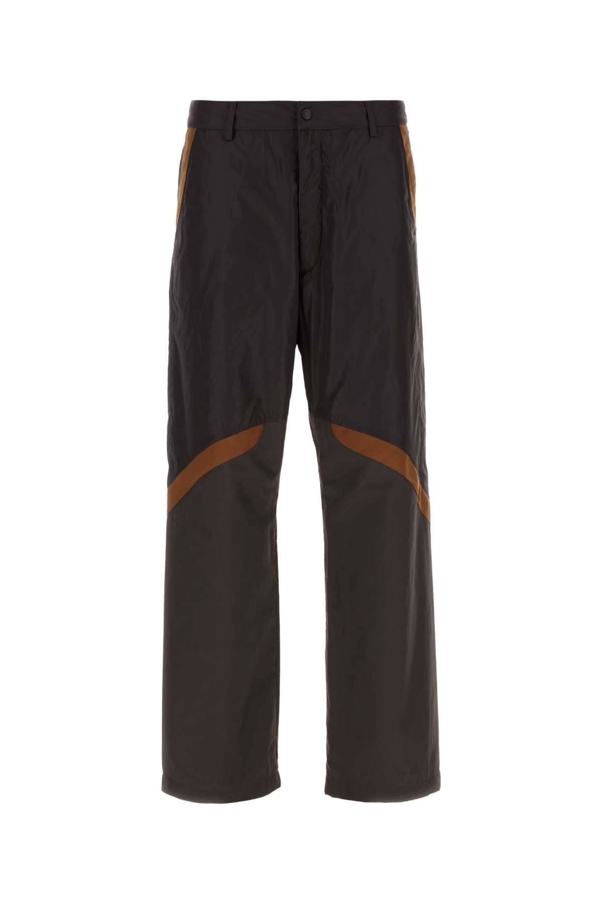 Moncler Nylon Color-Block Trousers — Gray