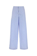 Philosophy Di Lorenzo Serafini Striped Poplin Trousers — Blue