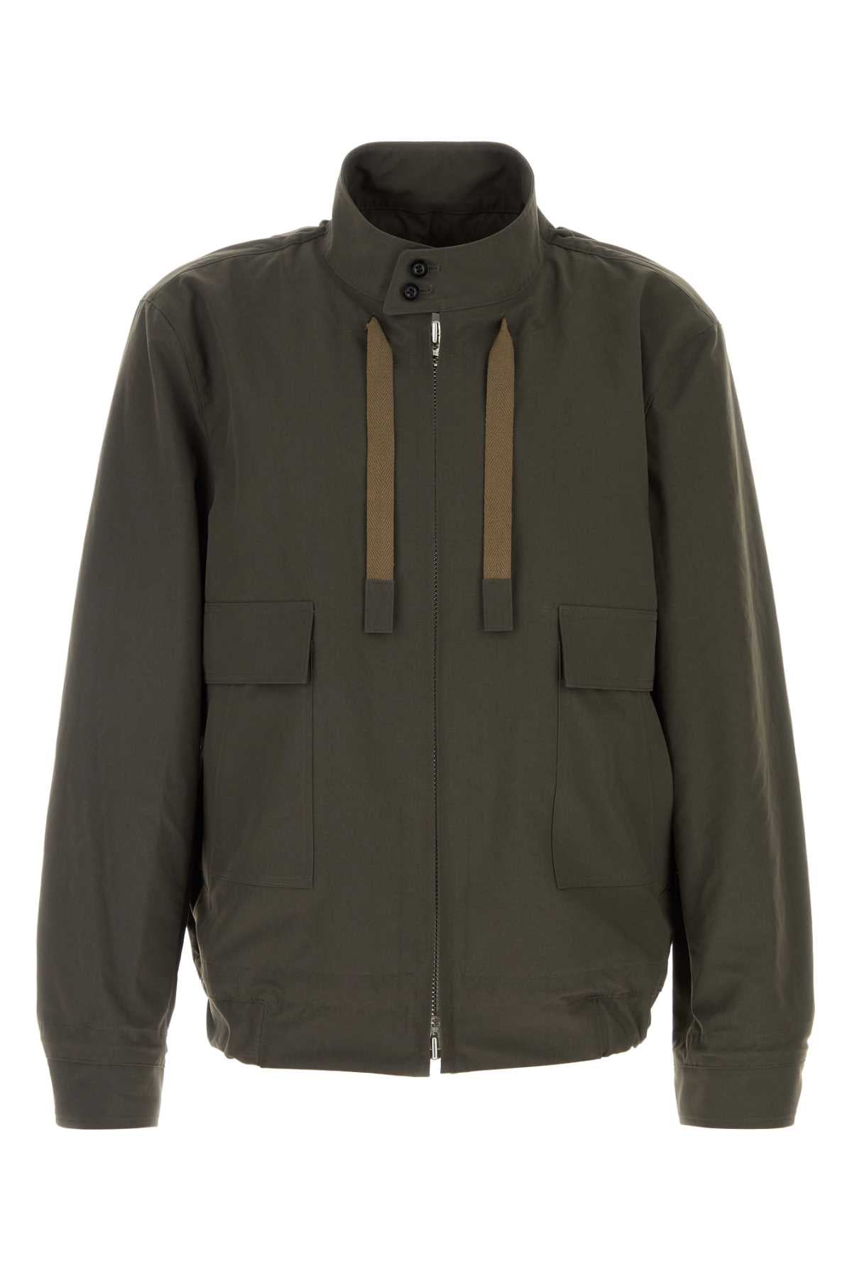 Sacai Weathercloth Blouson Jacket — Olive