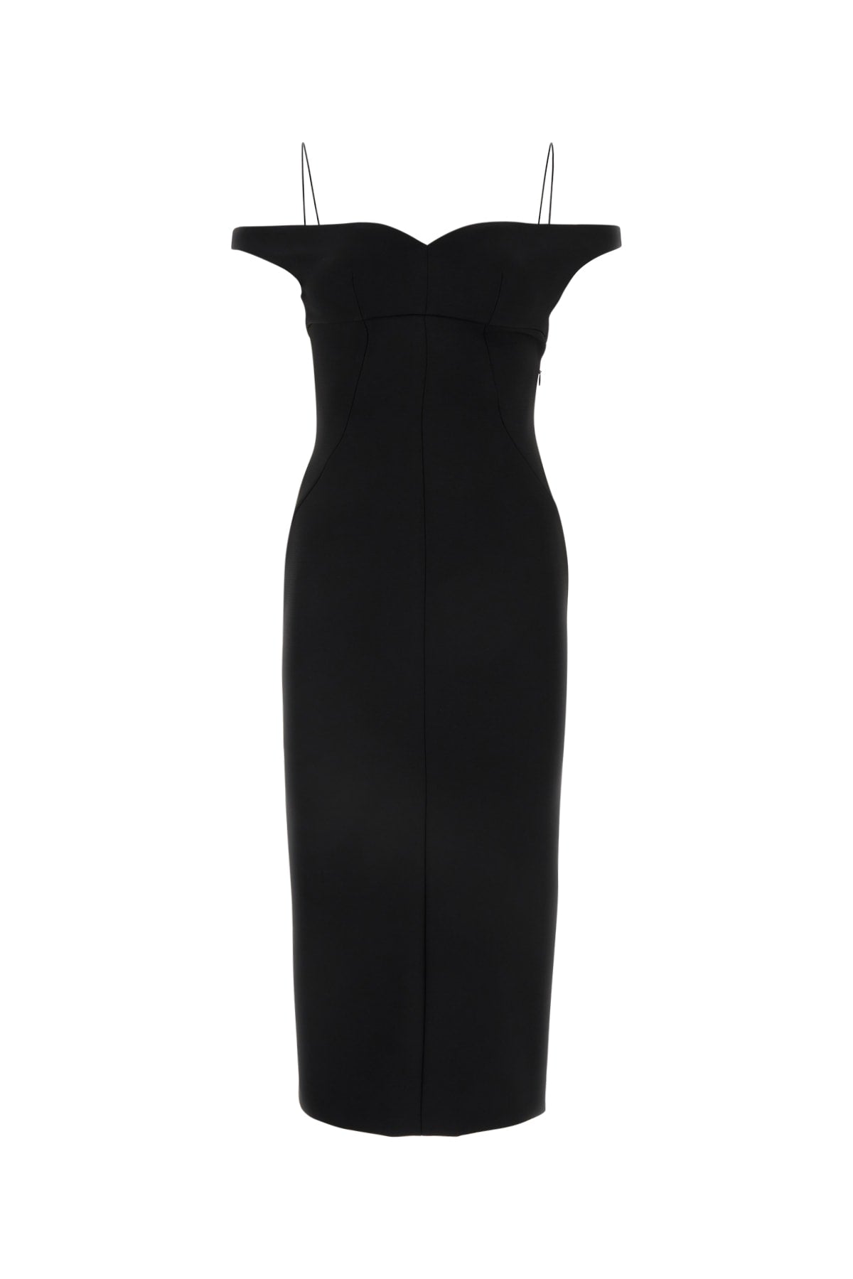 Philosophy Di Lorenzo Serafini Off-Shoulder Midi Dress — Black