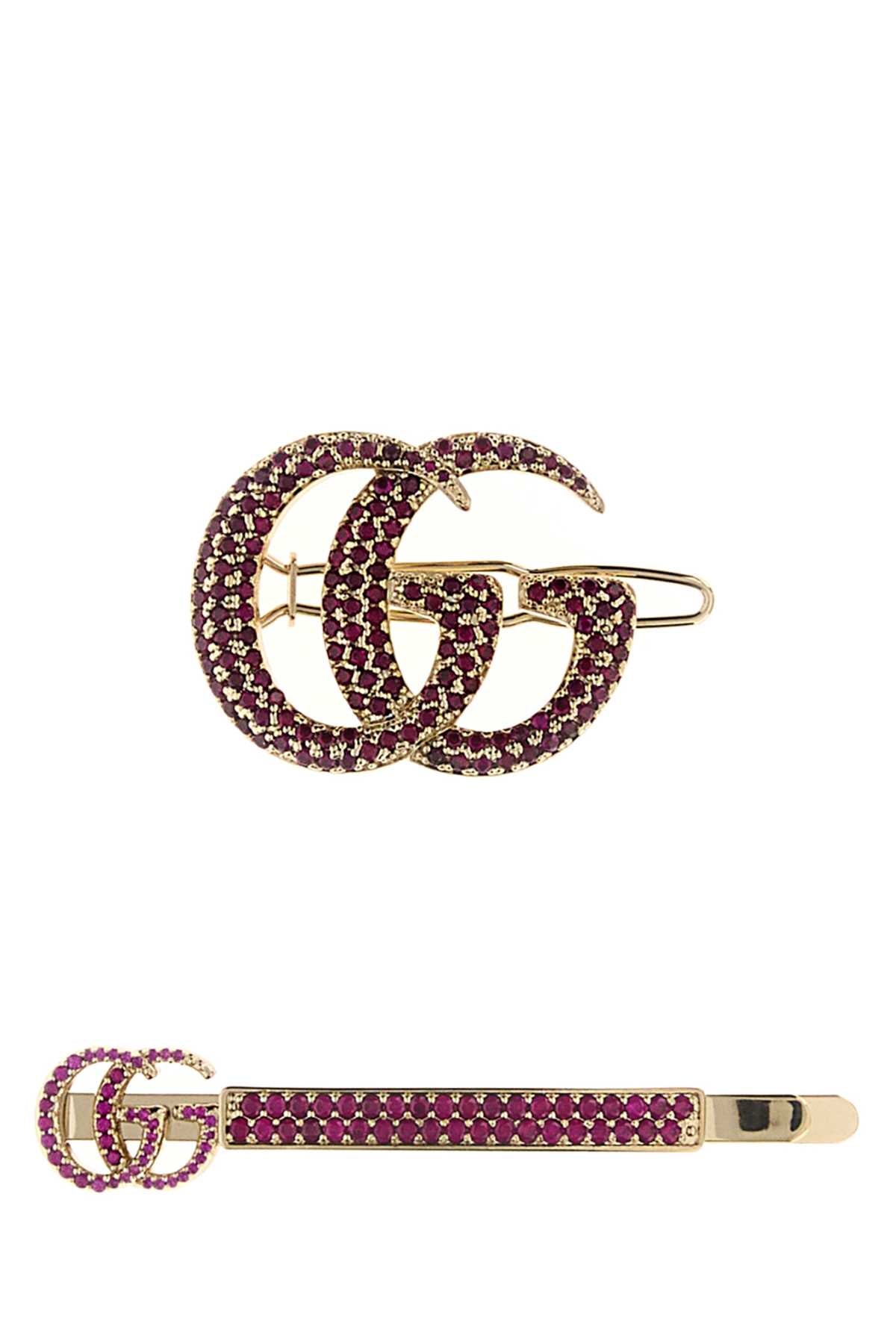 Gucci GG Marmont Hair Clips — Gold