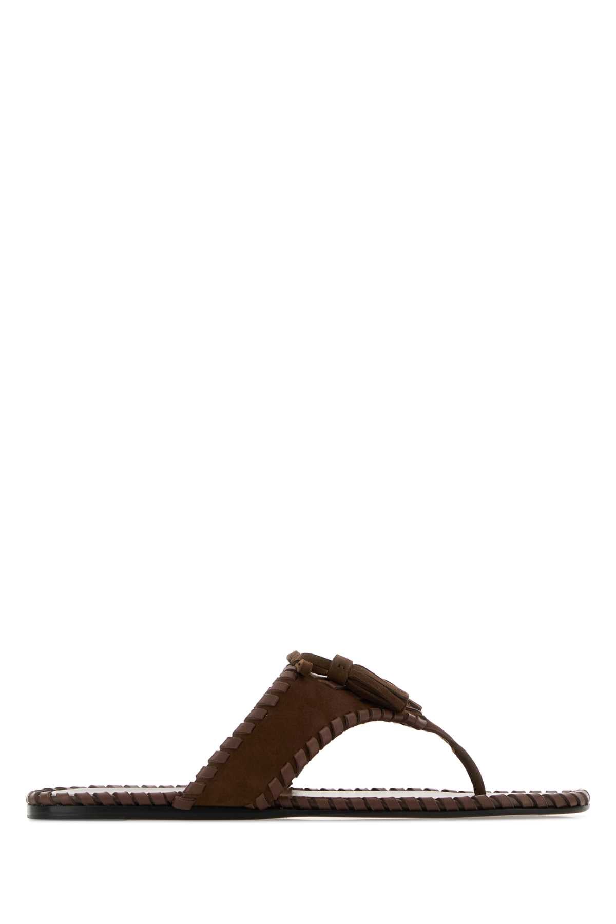 Prada Infradito Sandal — Brown