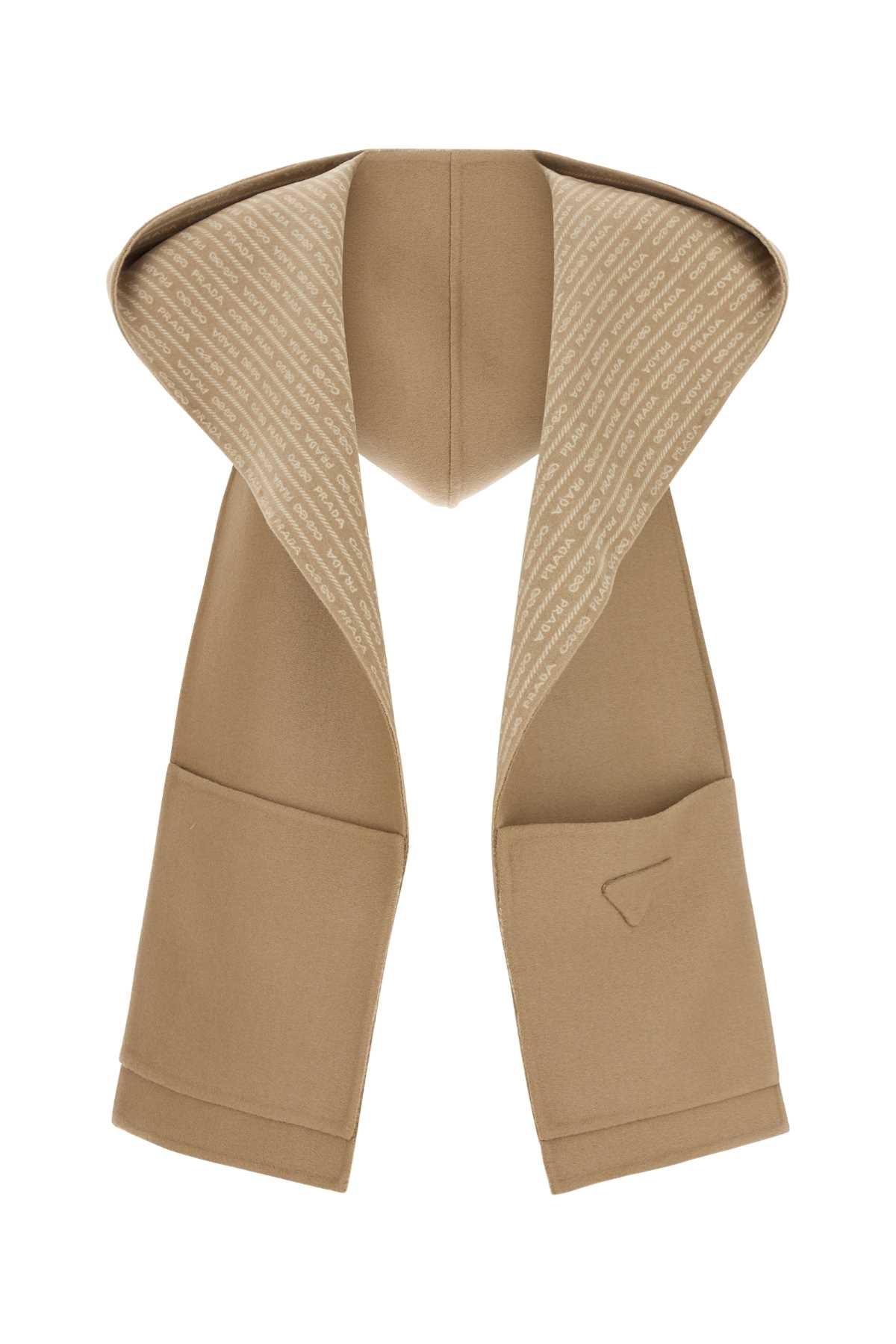 Prada Wool Scarf — Beige