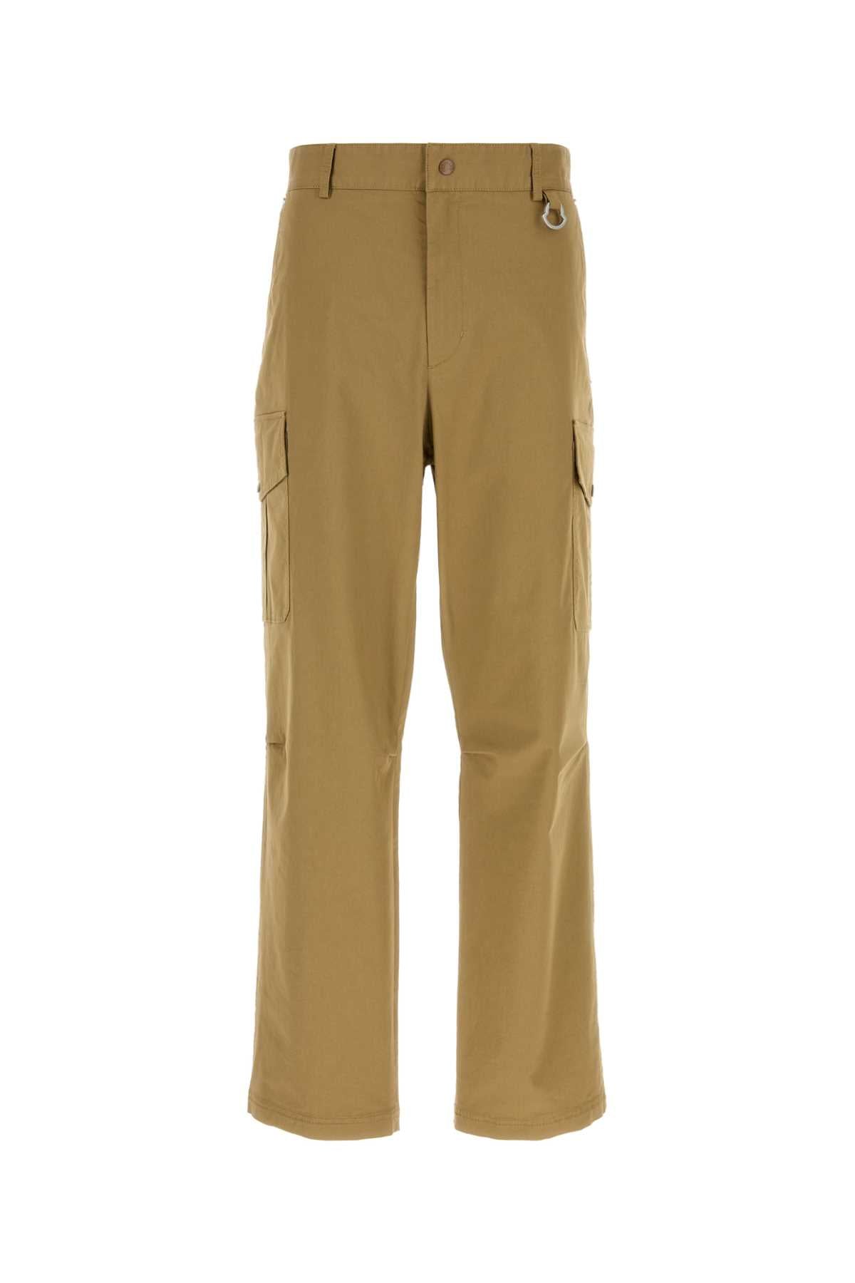 Moncler Stretch Cotton Cargo Pants — Beige