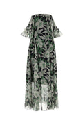Loewe Floral Printed Silk Dress — Multicolor