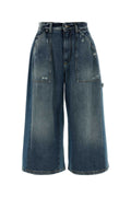 Dolce & Gabbana Wide-Leg Cargo Pocket Jeans — Blue