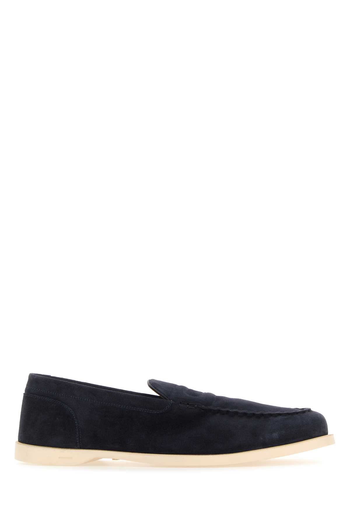 John Lobb Stringate Loafer — Navy