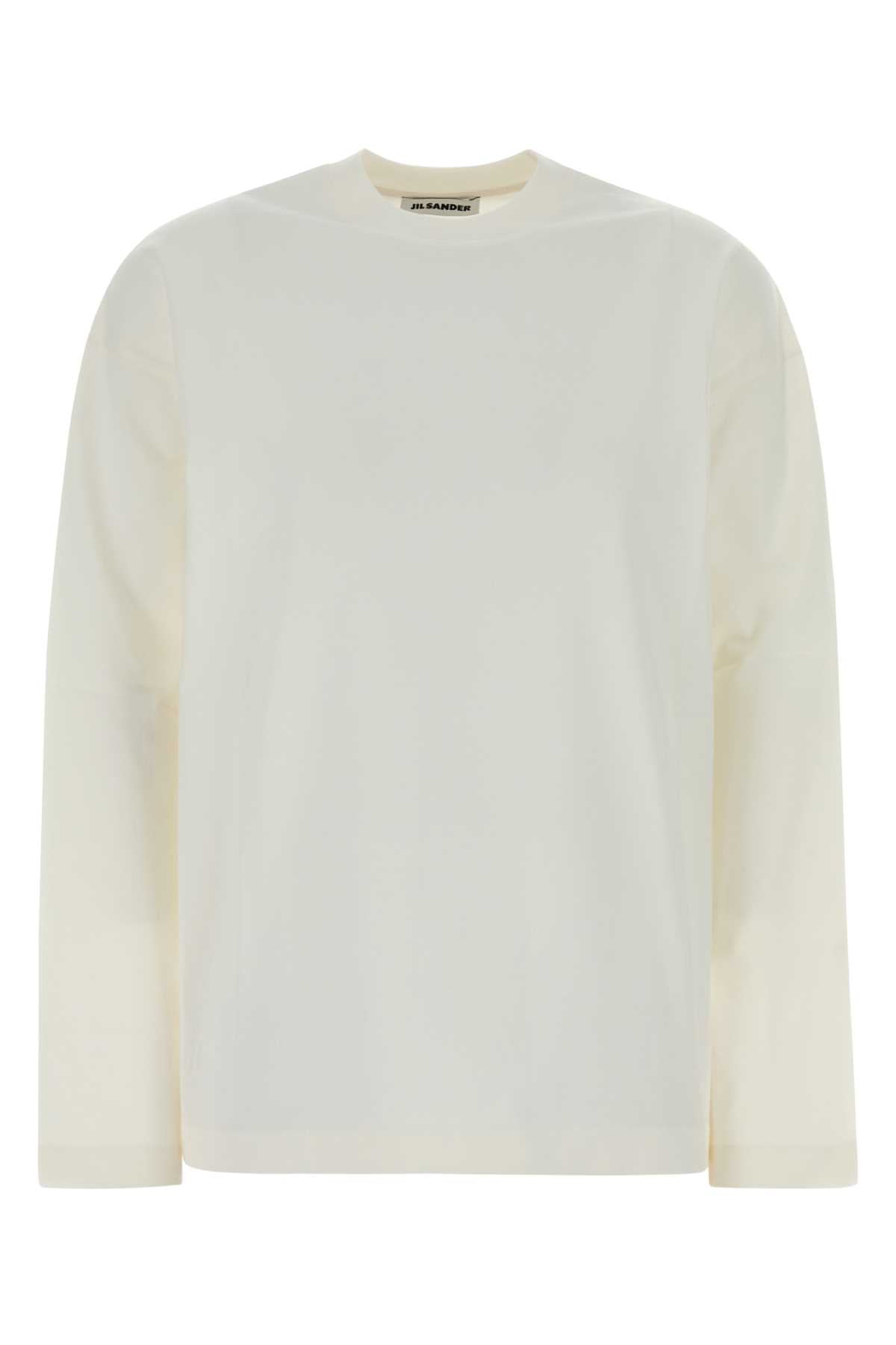 Jil Sander Crew-Neck Cotton T-Shirt — White