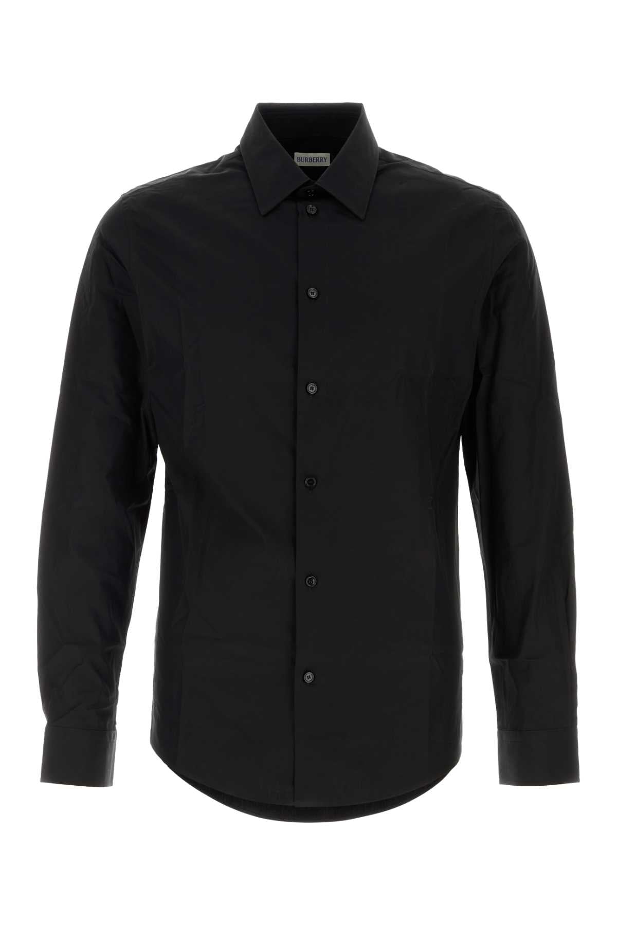 Burberry Poplin Cotton Shirt — Black