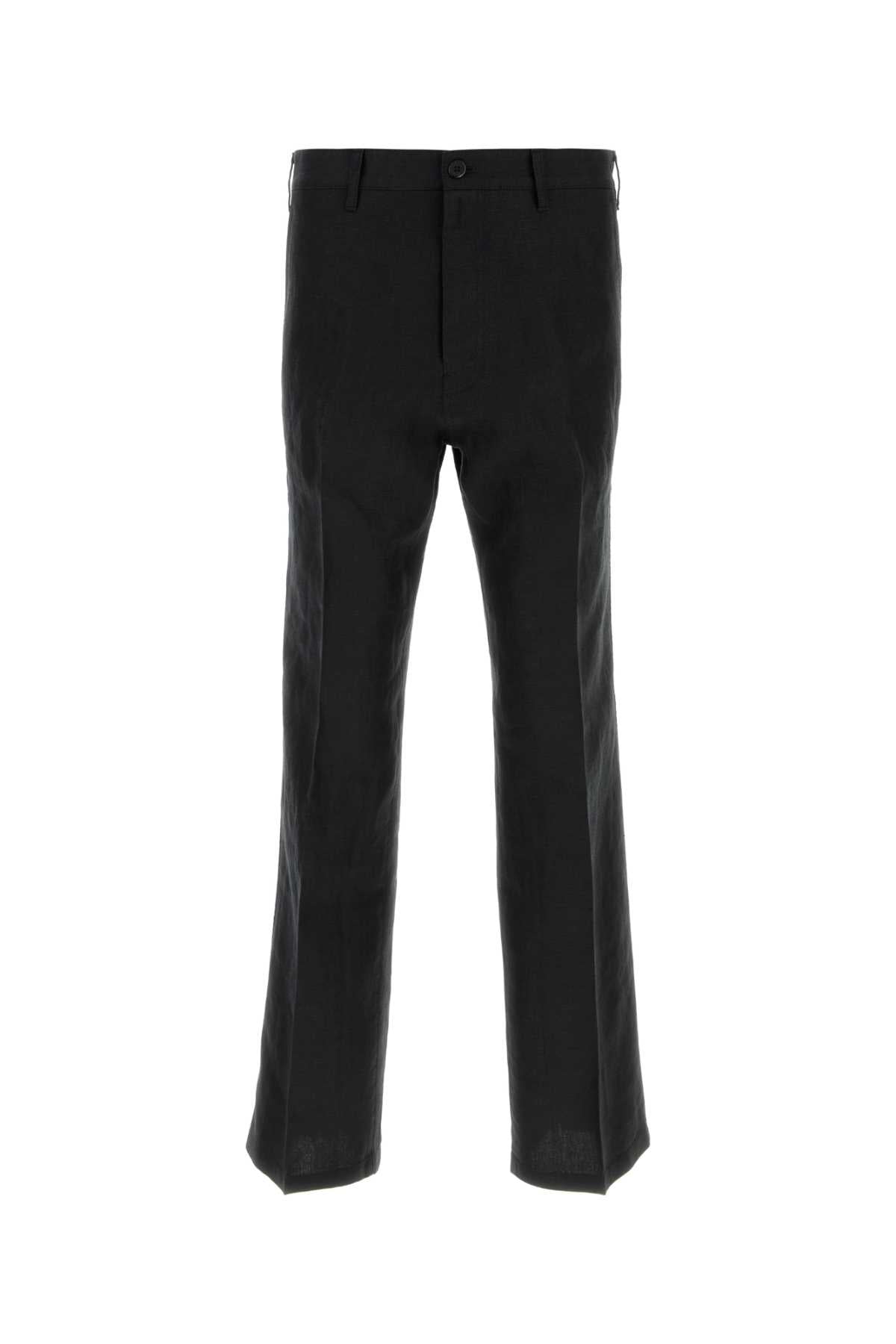 Prada Linen Trouser — Black