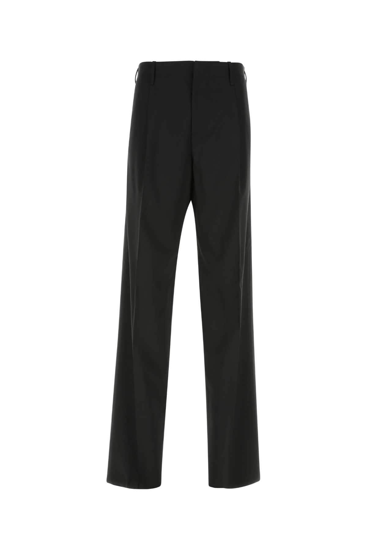 Versace Stretch Wool Trousers — Black