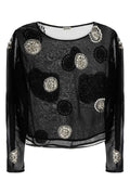 Bode Brooch Blouse — Black