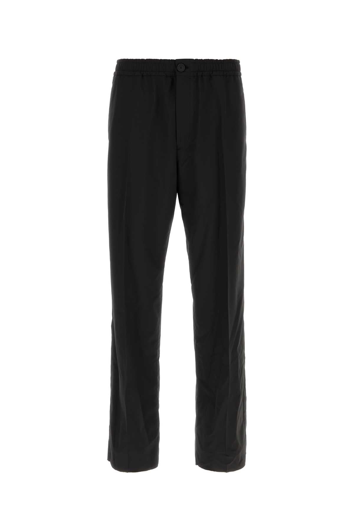 Ferragamo Wool Blend Trousers — Black