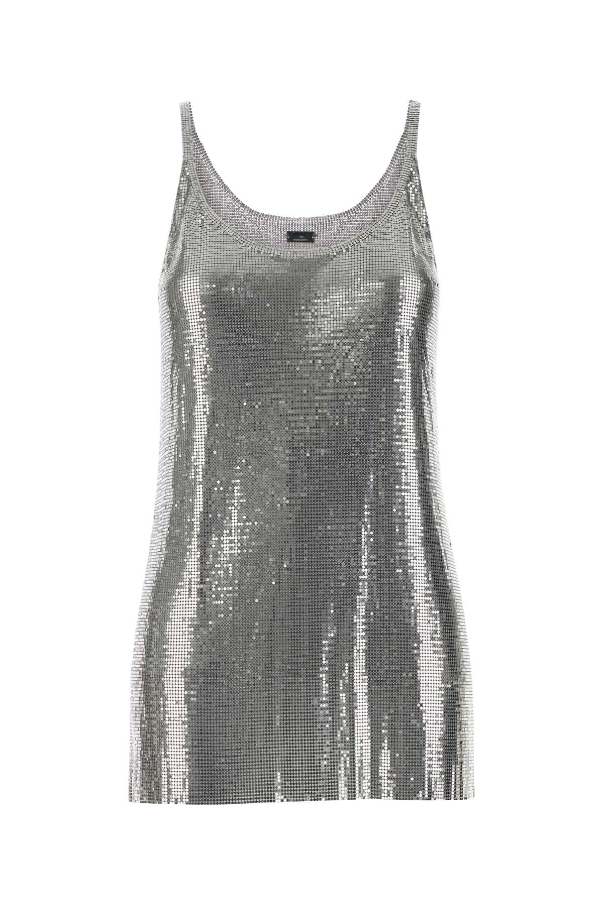Rabanne Metal Mesh Tank Top — Silver
