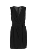 Dsquared2 Silk Wrap Dress — Black