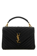 Saint Laurent College Top Handle Bag — Black