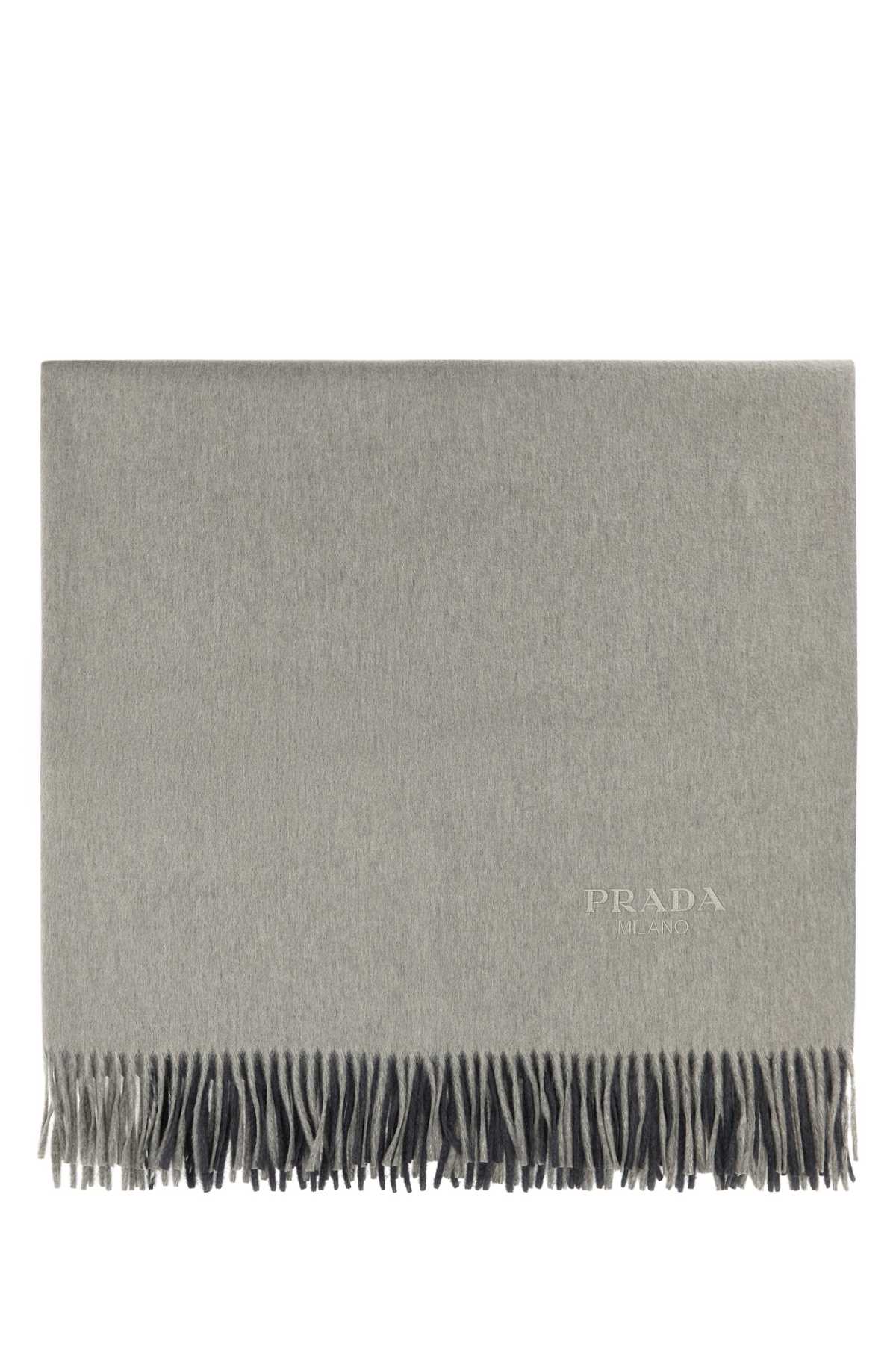 Prada Cashmere Blend Blanket — Gray