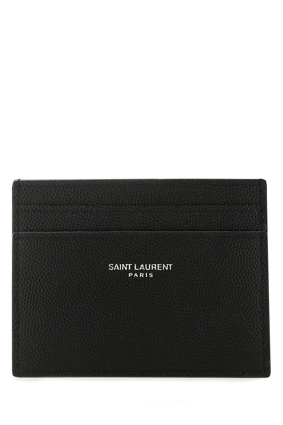 Saint Laurent Calfskin Leather Card Case — Black