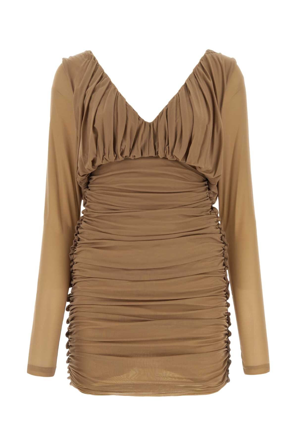 Saint Laurent Abiti Dress — Camel