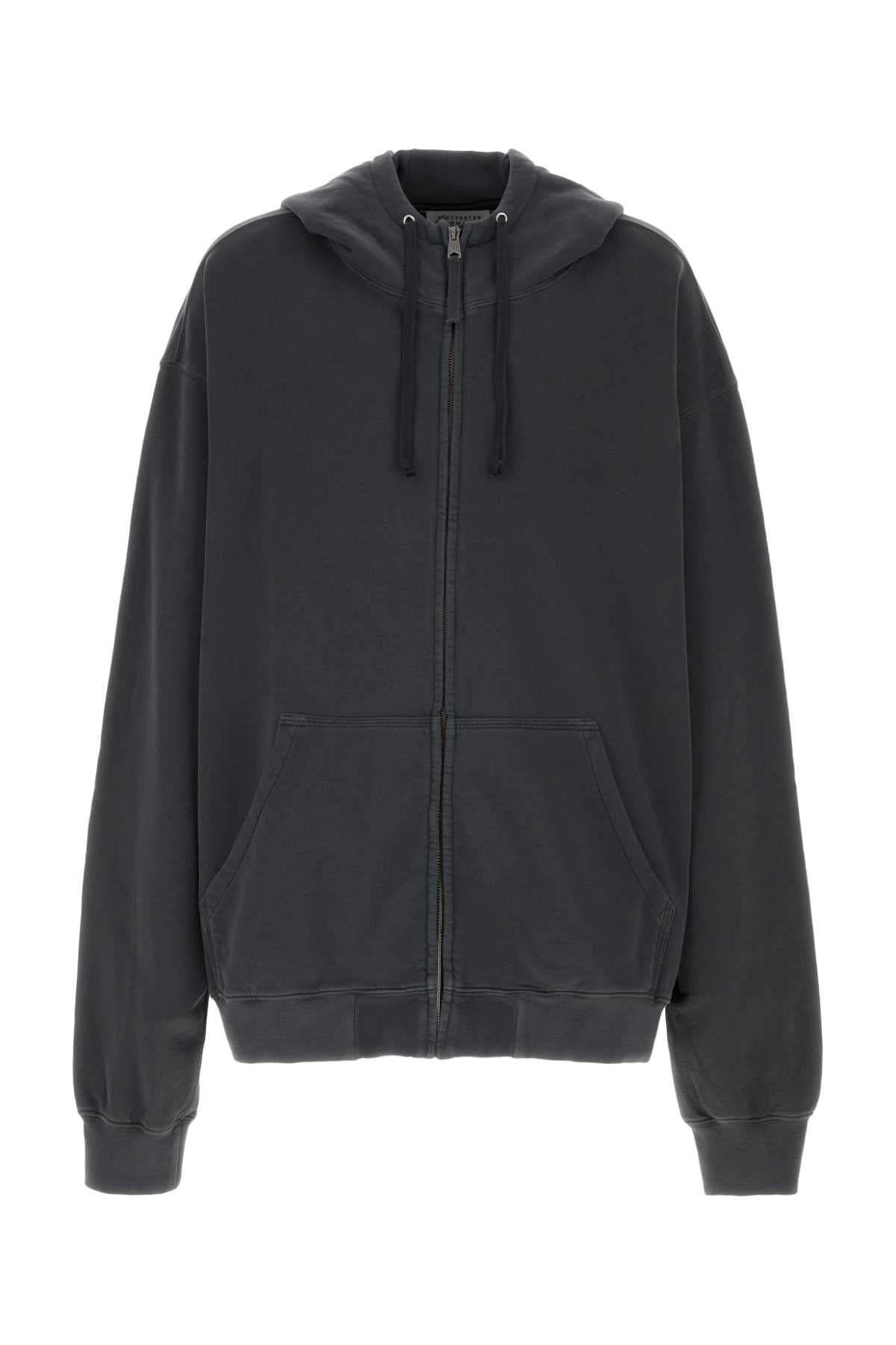 Maison Margiela Cotton Zip Hoodie Jacket — Charcoal