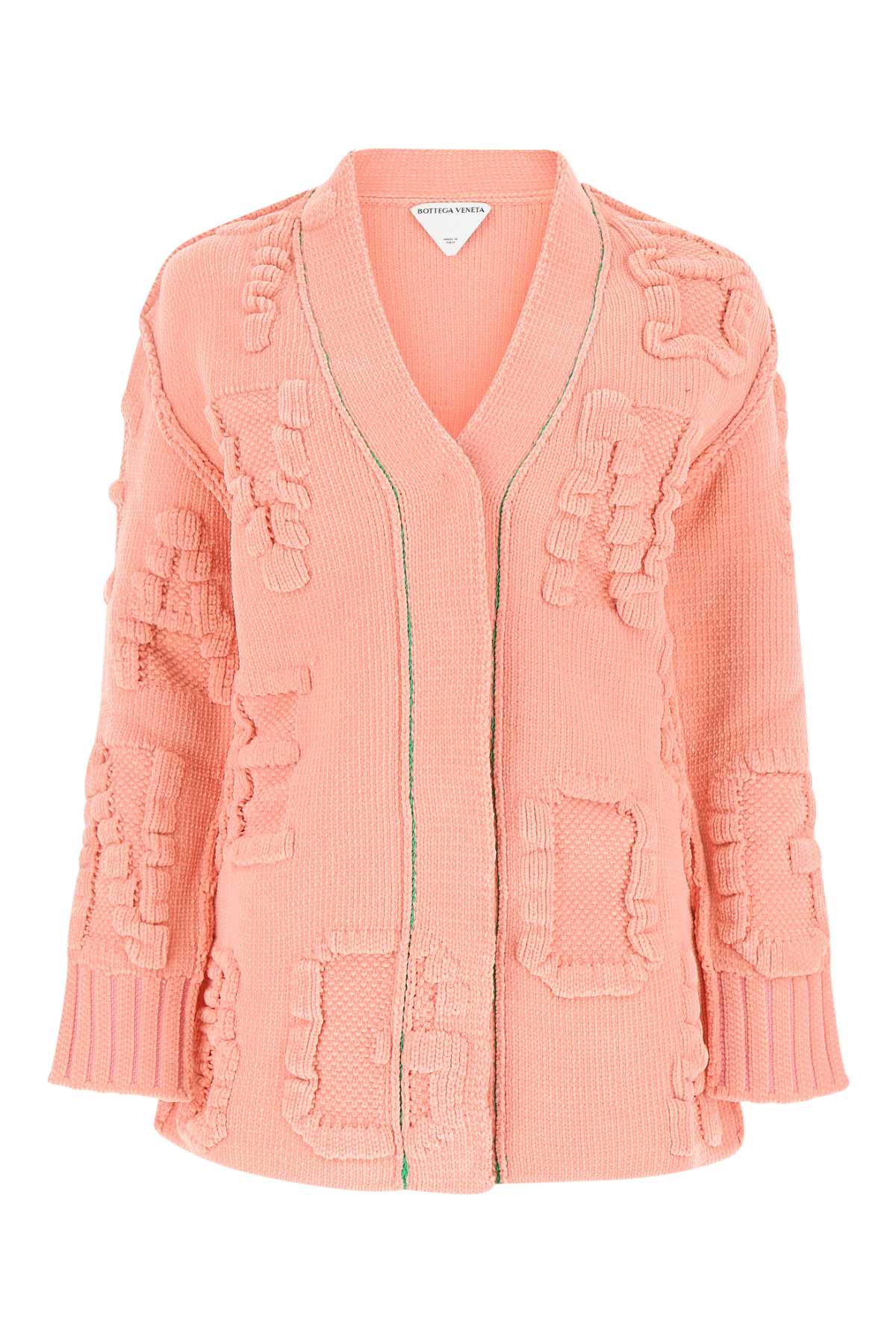 Bottega Veneta Chenille-Textured Cardigan — Pink