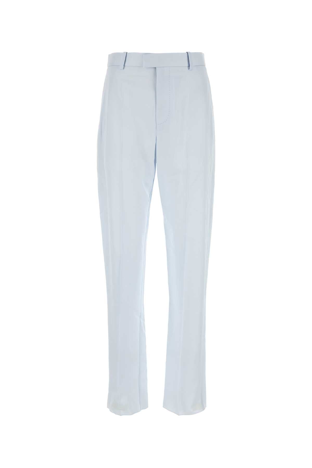 Bottega Veneta Viscose Twill Trousers — Blue