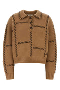 Frame Leather Sweater — Beige