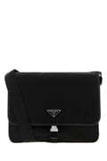 Bolso de hombro de lona Prada — Negro