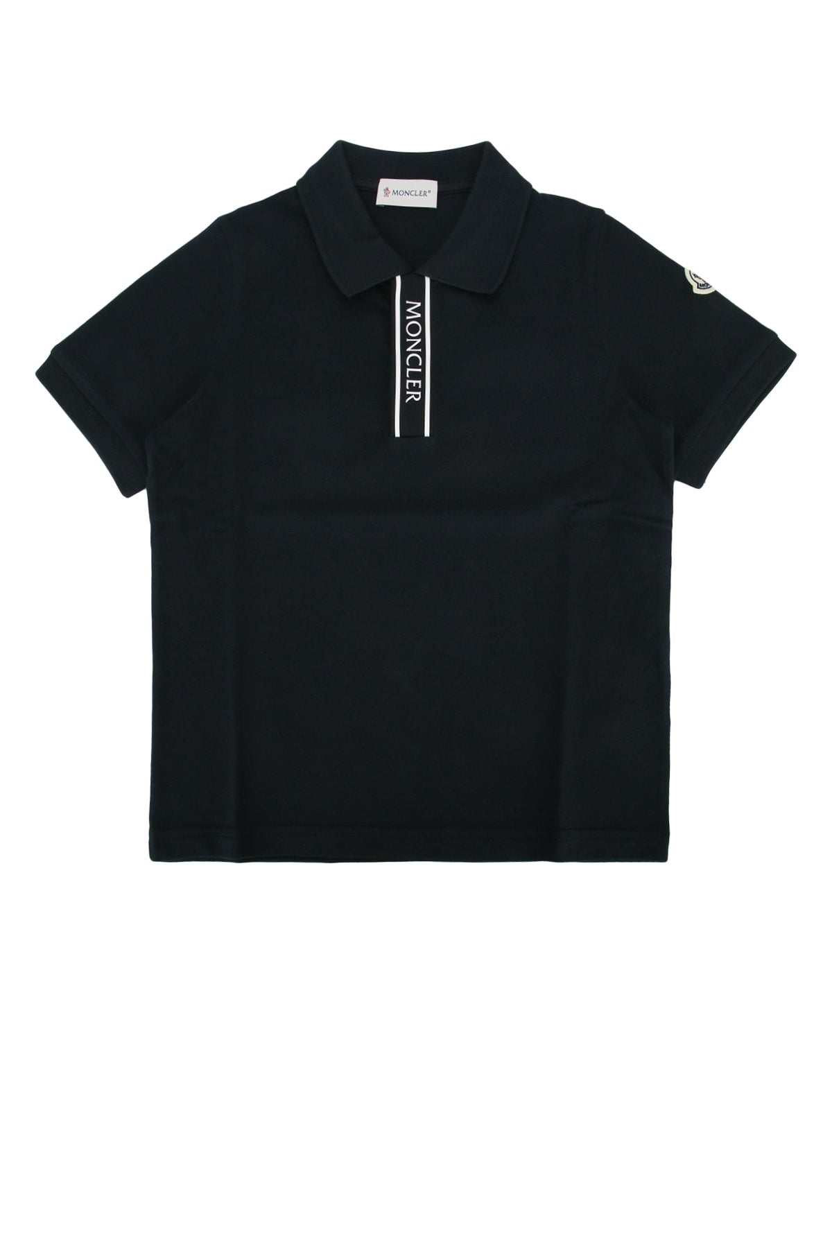 Moncler Jr Polo Polo — Black