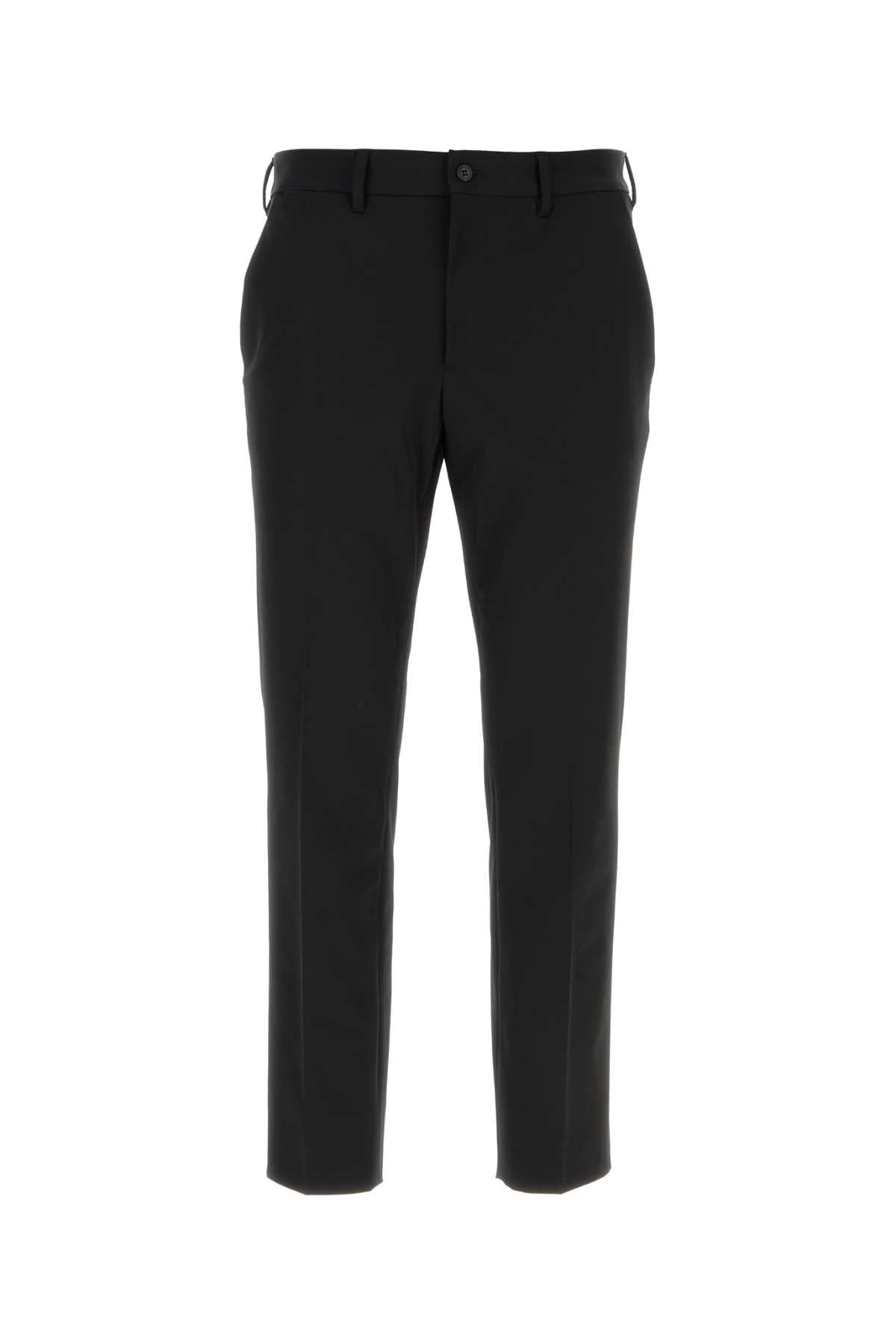 Prada Stretch Recycled Polyester Trousers — Black