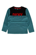 Dkny Junior Logo-Print T-Shirt — Turquoise