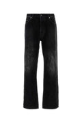 Balenciaga Wide-Leg Denim Jeans — Black