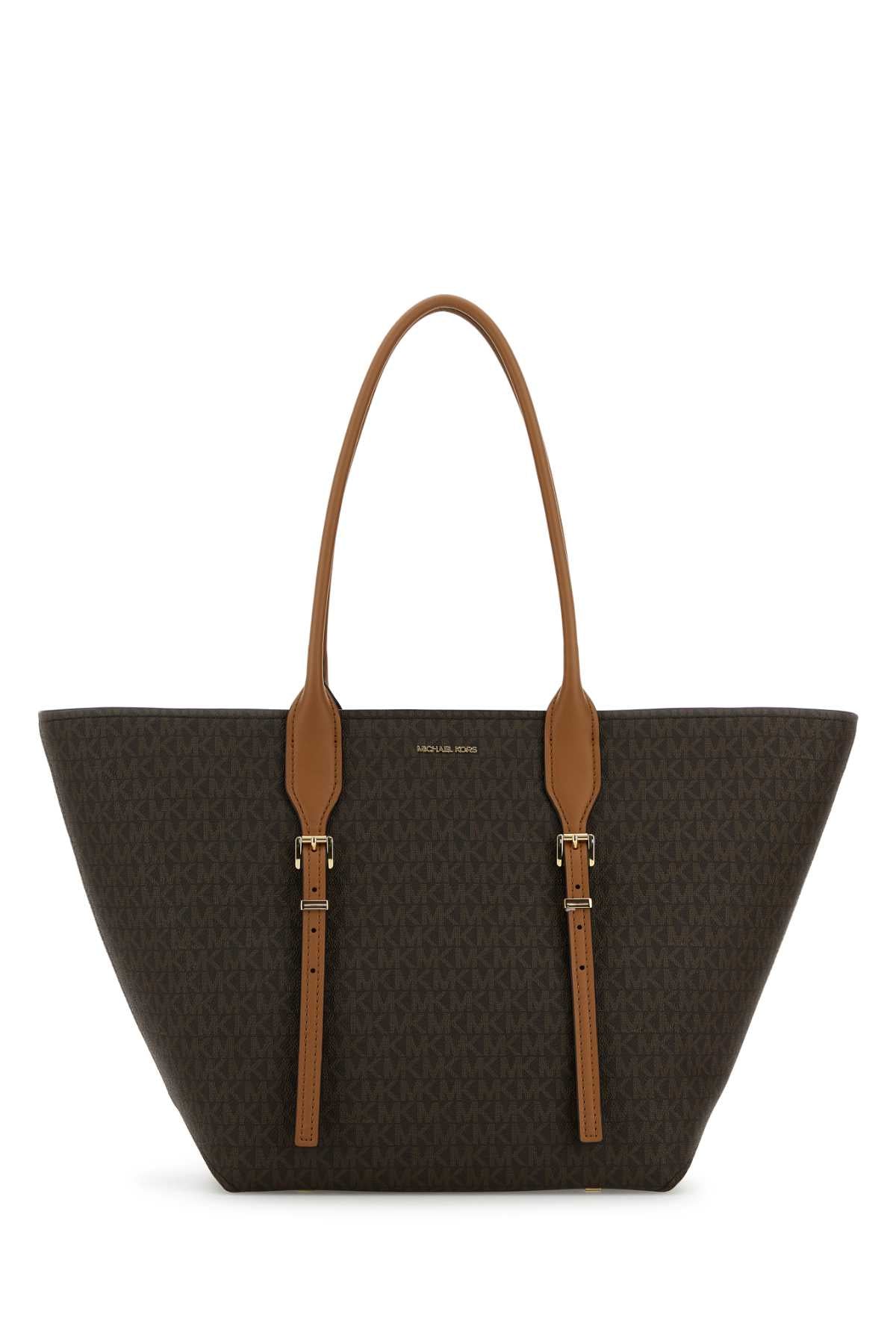Michael By Michael Kors Buckle Tote Bag — Brown