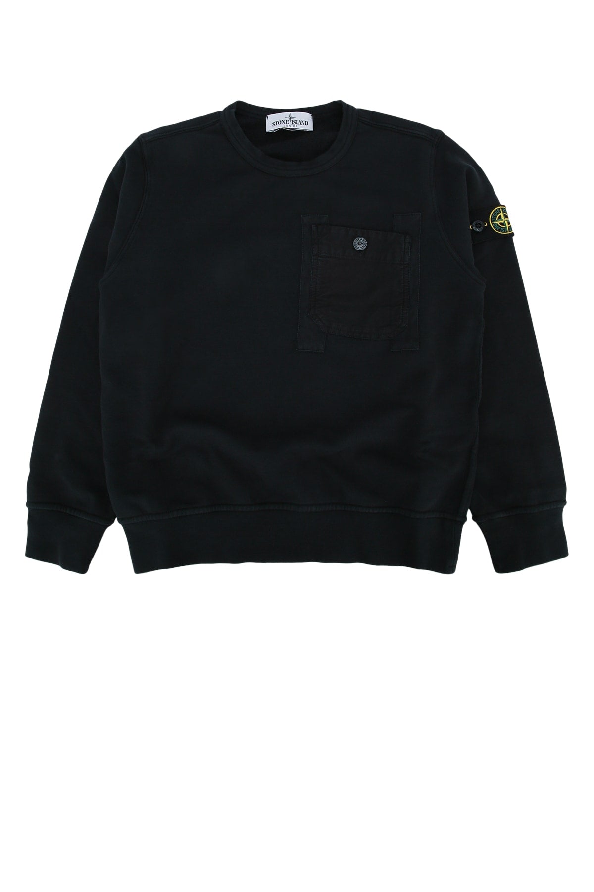 Stone Island Kids Chest Pocket Sweatshirt — Black