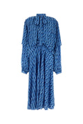 Balenciaga Sleeve Dress — Blue