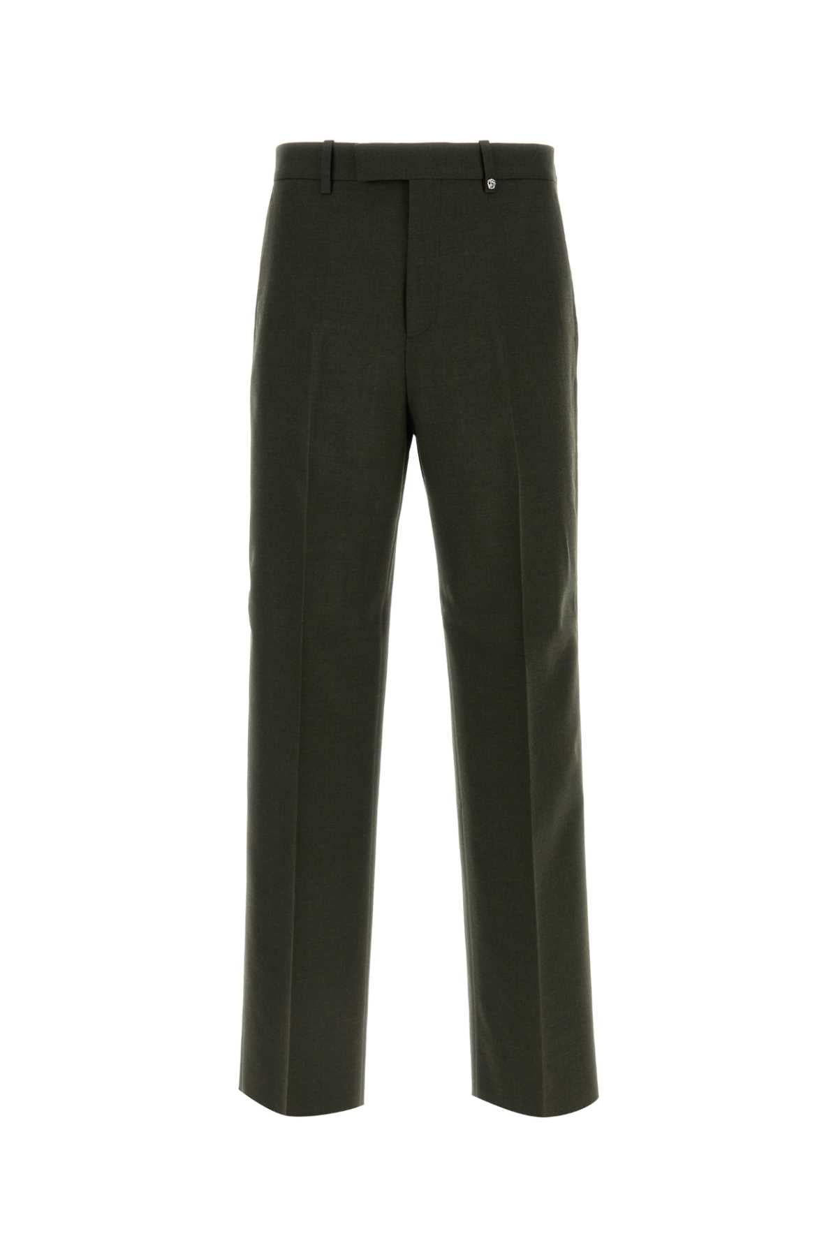Burberry Wool Trousers — Green