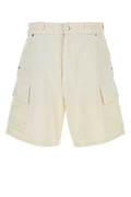 Prada Denim Bermuda Shorts — White
