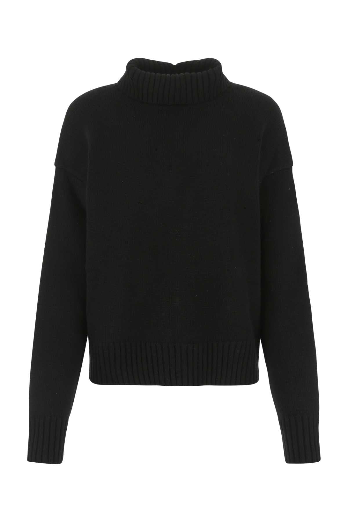 Jil Sander Cashmere Blend Oversize Sweater — Black