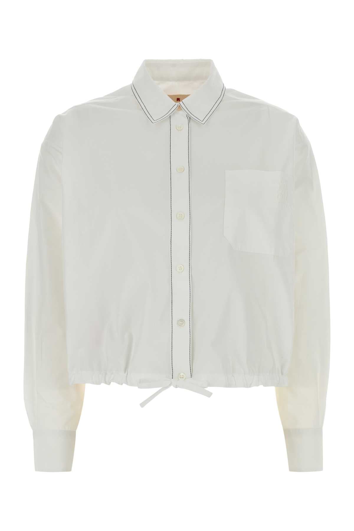 Marni Poplin Oversize Shirt — White