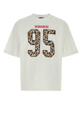 Dsquared2 Leopard-Print Logo Graphic T-Shirt — White