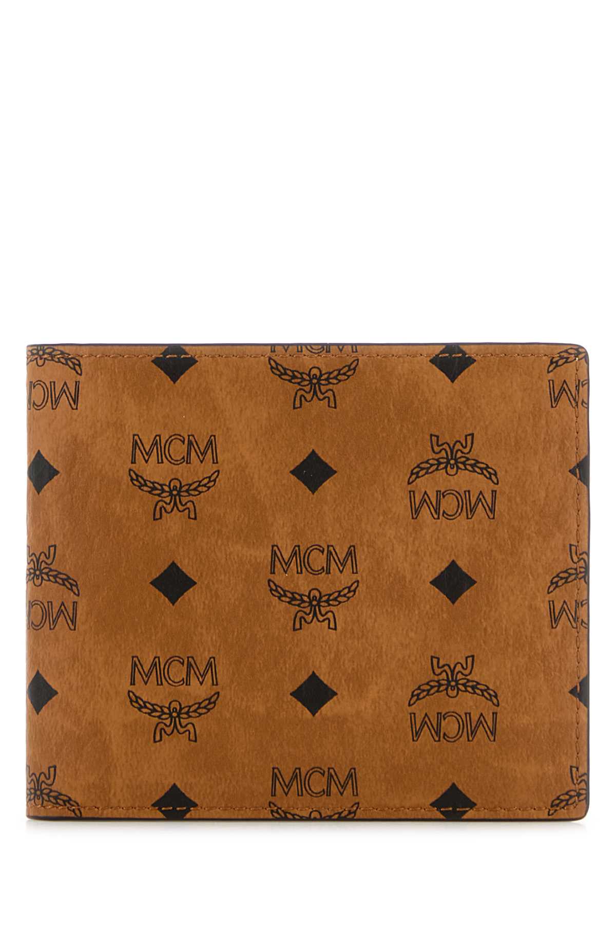 MCM Visetos Wallet — Cognac