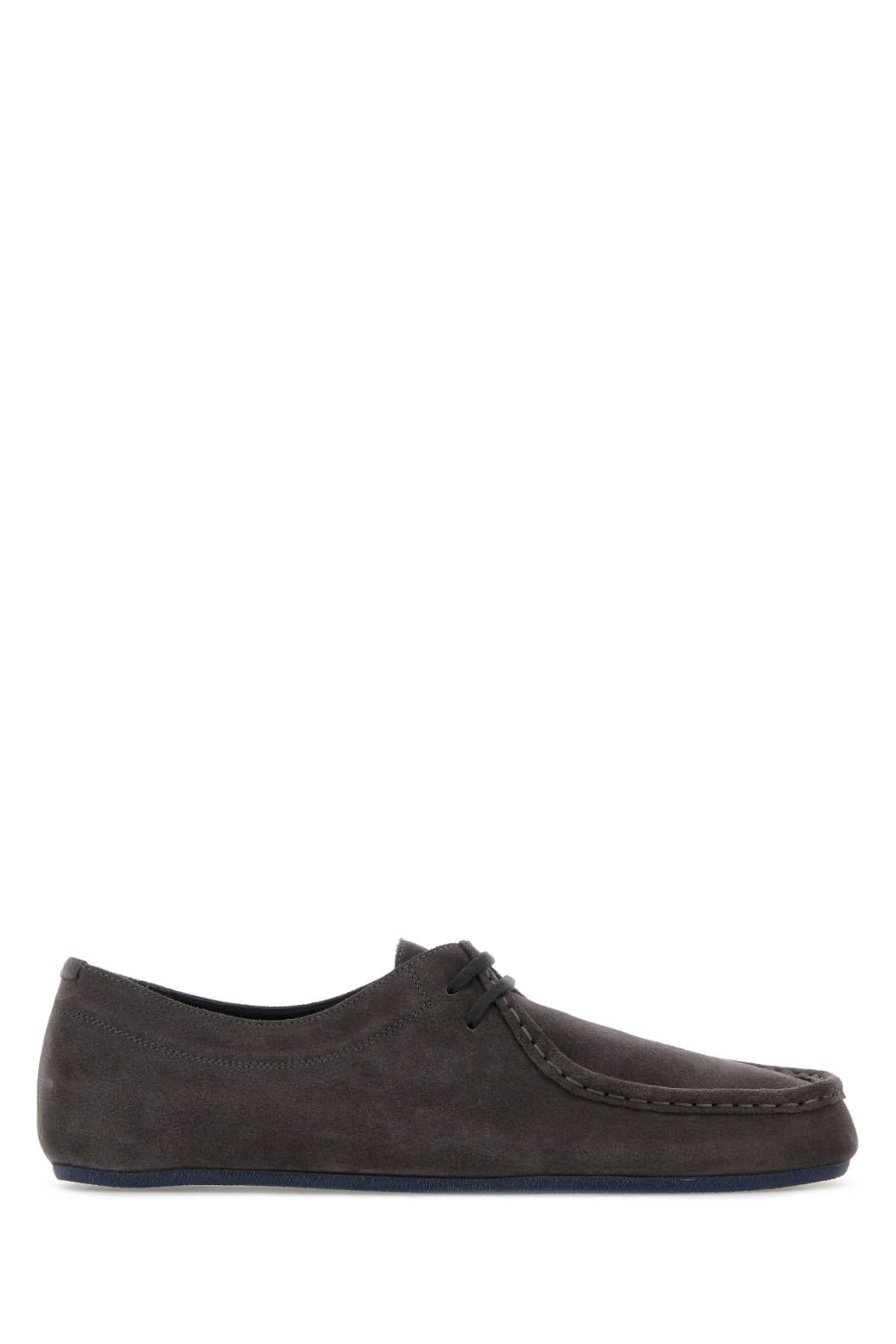 Jil Sander Suede Flat — Gray