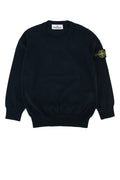 Stone Island Kids Neck Sweater — Navy