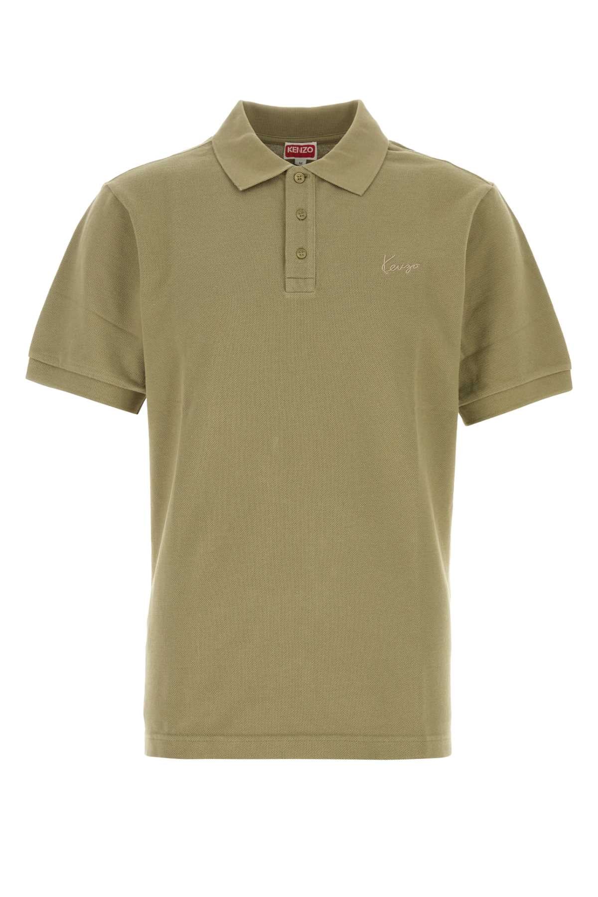 Kenzo Signature Polo Shirt — Khaki