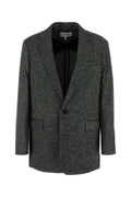 Loewe Wool-Blend Two-Tone Blazer — Gray
