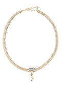 Alexander McQueen Crystal Necklace — Gold