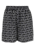 Burberry Printed Silk Bermudas — Black