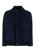 Santoro Ovine Suede Jacket — Navy