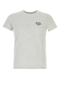 A.P.C. Logo-Embroidered Cotton T-shirt — Gray